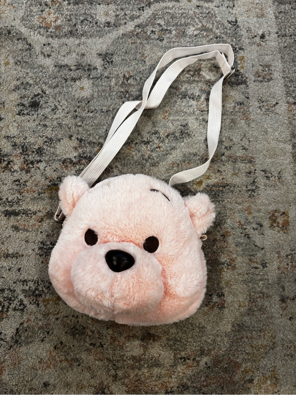 Disney Pink Plush Winnie the Pooh Kids Crossbody Bag